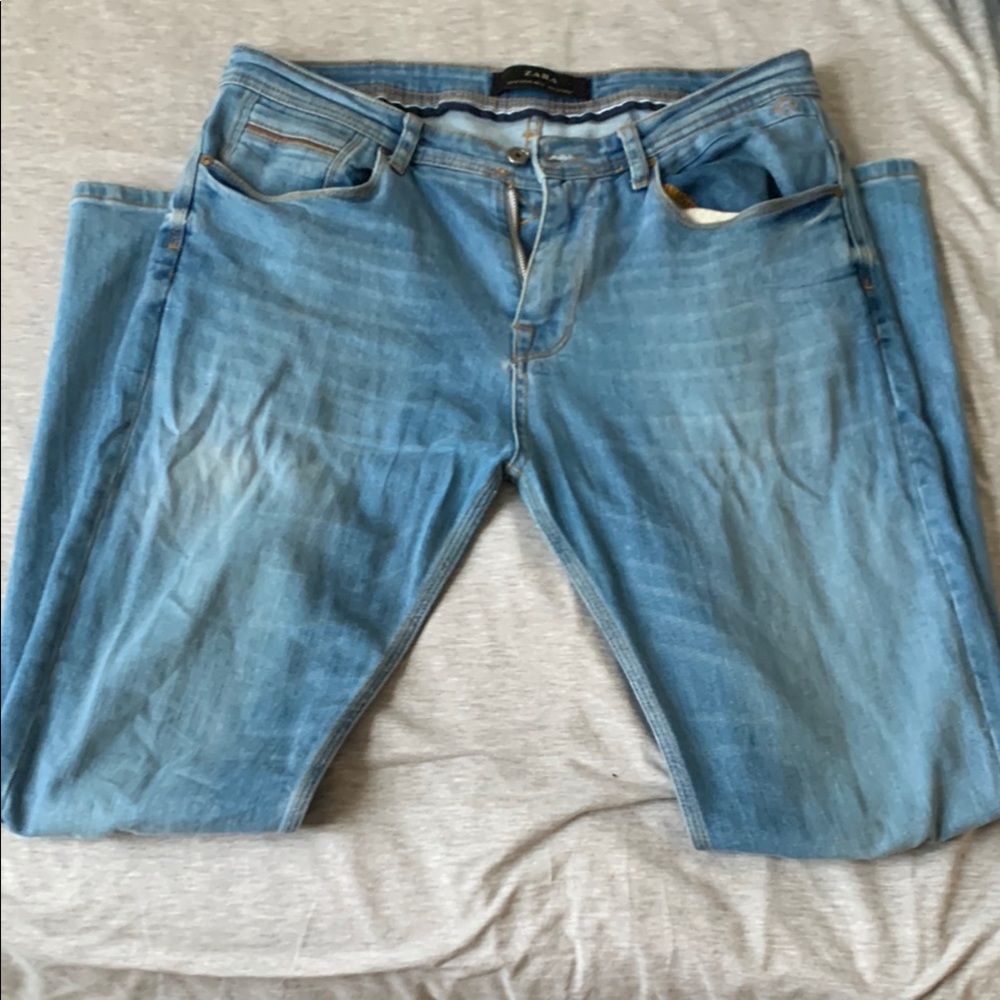 Zara Blue Slim Jeans Comfortable Everyday Style